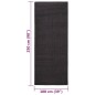 vidaXL Alfombra de sisal natural negro 100x250 cm