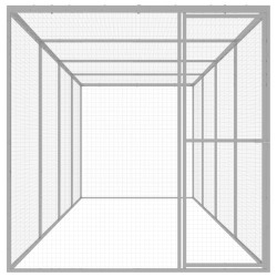 vidaXL Jaula para gatos acero galvanizado 6x1,5x1,5 m