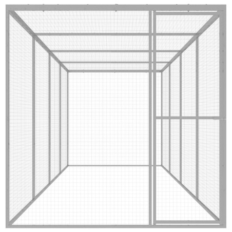vidaXL Jaula para gatos acero galvanizado 6x1,5x1,5 m