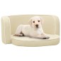 vidaXL Sofá plegable para perro cojín lavable de lino crema 76x71x30cm vidaXL Sofá plegable para perro cojín lavable de lino crema 76x71x30cm
