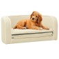 vidaXL Sofá plegable para perro cojín lavable de lino crema 76x71x30cm vidaXL Sofá plegable para perro cojín lavable de lino crema 76x71x30cm