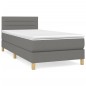 vidaXL Cama box spring con colchón tela gris oscuro 100x200 cm vidaXL Cama box spring con colchón tela gris oscuro 100x200 cm