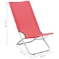 vidaXL Sillas de playa plegables 2 unidades tela rojo vidaXL Sillas de playa plegables 2 unidades tela rojo