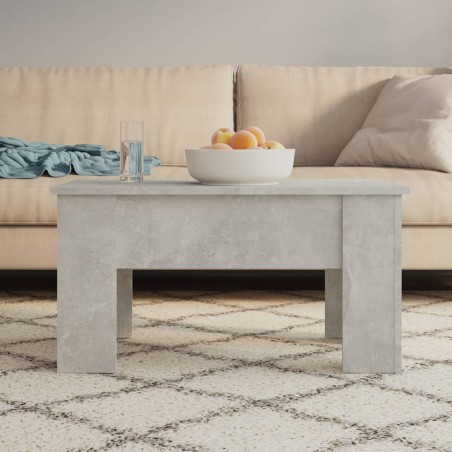 vidaXL Mesa de centro madera contrachapada gris hormigón 79x49x41 cm