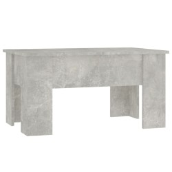 vidaXL Mesa de centro madera contrachapada gris hormigón 79x49x41 cm