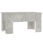 vidaXL Mesa de centro madera contrachapada gris hormigón 79x49x41 cm