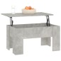 vidaXL Mesa de centro madera contrachapada gris hormigón 79x49x41 cm