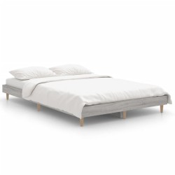 vidaXL Estructura de cama madera contrachapada gris Sonoma 120x190 cm