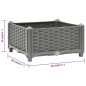 vidaXL Arriate polipropileno 40x40x23 cm vidaXL Arriate polipropileno 40x40x23 cm