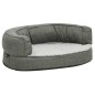vidaXL Colchón de cama de perro ergonómico aspecto lino gris 60x42cm vidaXL Colchón de cama de perro ergonómico aspecto lino gris 60x42cm