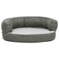 vidaXL Colchón de cama de perro ergonómico aspecto lino gris 60x42cm vidaXL Colchón de cama de perro ergonómico aspecto lino gris 60x42cm