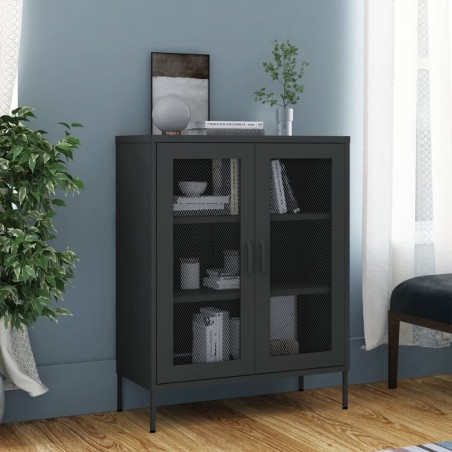 vidaXL Armario de almacenamiento acero gris antracita 80x35x101,5 cm 