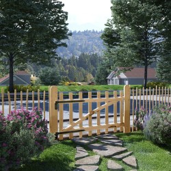 vidaXL Puerta para valla madera de avellano 100x60 cm 