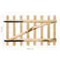 vidaXL Puerta para valla madera de avellano 100x60 cm vidaXL Puerta para valla madera de avellano 100x60 cm