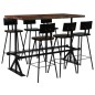 vidaXL Muebles de bar 7 piezas madera maciza reciclada multicolor vidaXL Muebles de bar 7 piezas madera maciza reciclada multicolor