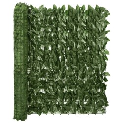 vidaXL Toldo para balcón con hojas verde oscuro 600x100 cm