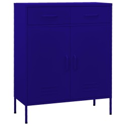 vidaXL Armario de almacenamiento acero azul marino 80x35x101,5 cm