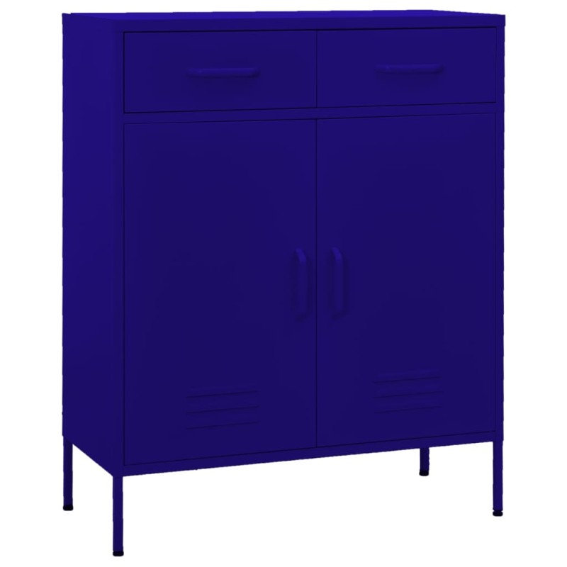 vidaXL Armario de almacenamiento acero azul marino 80x35x101,5 cm vidaXL Armario de almacenamiento acero azul marino 80x35x101,5 cm