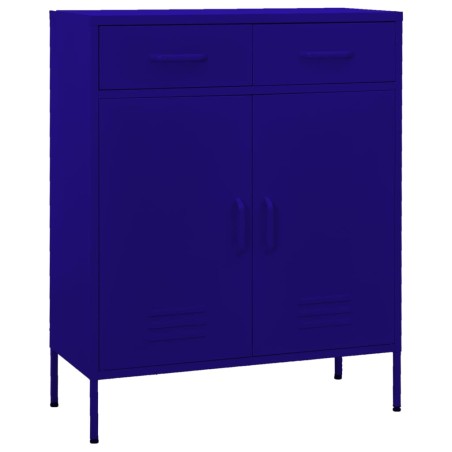 vidaXL Armario de almacenamiento acero azul marino 80x35x101,5 cm