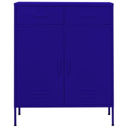 vidaXL Armario de almacenamiento acero azul marino 80x35x101,5 cm