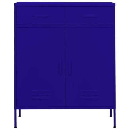 vidaXL Armario de almacenamiento acero azul marino 80x35x101,5 cm