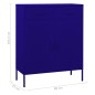 vidaXL Armario de almacenamiento acero azul marino 80x35x101,5 cm vidaXL Armario de almacenamiento acero azul marino 80x35x101,5 cm