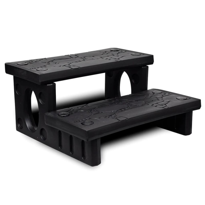 vidaXL Escalones para bañera de hidromasaje negro vidaXL Escalones para bañera de hidromasaje negro