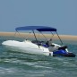 vidaXL Toldo Bimini de 4 arcos azul marino 243x(230-244)x137 cm vidaXL Toldo Bimini de 4 arcos azul marino 243x(230-244)x137 cm