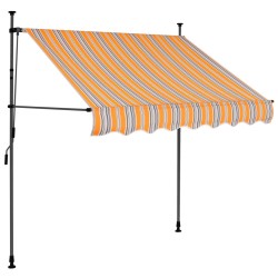 vidaXL Toldo manual retráctil con LED amarillo y azul 100 cm