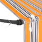vidaXL Toldo manual retráctil con LED amarillo y azul 100 cm vidaXL Toldo manual retráctil con LED amarillo y azul 100 cm