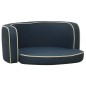 vidaXL Sofá plegable para perro cojín lavable de lino azul 76x71x30cm