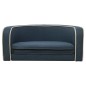 vidaXL Sofá plegable para perro cojín lavable de lino azul 76x71x30cm