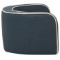 vidaXL Sofá plegable para perro cojín lavable de lino azul 76x71x30cm