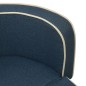 vidaXL Sofá plegable para perro cojín lavable de lino azul 76x71x30cm