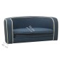 vidaXL Sofá plegable para perro cojín lavable de lino azul 76x71x30cm