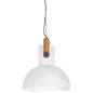 vidaXL Lámpara colgante industrial redonda mango 25 W blanco 42 cm E27 vidaXL Lámpara colgante industrial redonda mango 25 W blanco 42 cm E27