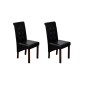 vidaXL Sillas de comedor 2 unidades cuero sintético negro vidaXL Sillas de comedor 2 unidades cuero sintético negro