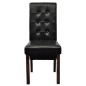 vidaXL Sillas de comedor 2 unidades cuero sintético negro vidaXL Sillas de comedor 2 unidades cuero sintético negro