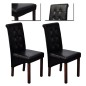 vidaXL Sillas de comedor 2 unidades cuero sintético negro vidaXL Sillas de comedor 2 unidades cuero sintético negro