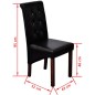 vidaXL Sillas de comedor 2 unidades cuero sintético negro vidaXL Sillas de comedor 2 unidades cuero sintético negro