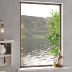 vidaXL Mosquitera para ventanas marrón 80x120 cm