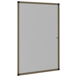 vidaXL Mosquitera para ventanas marrón 80x120 cm