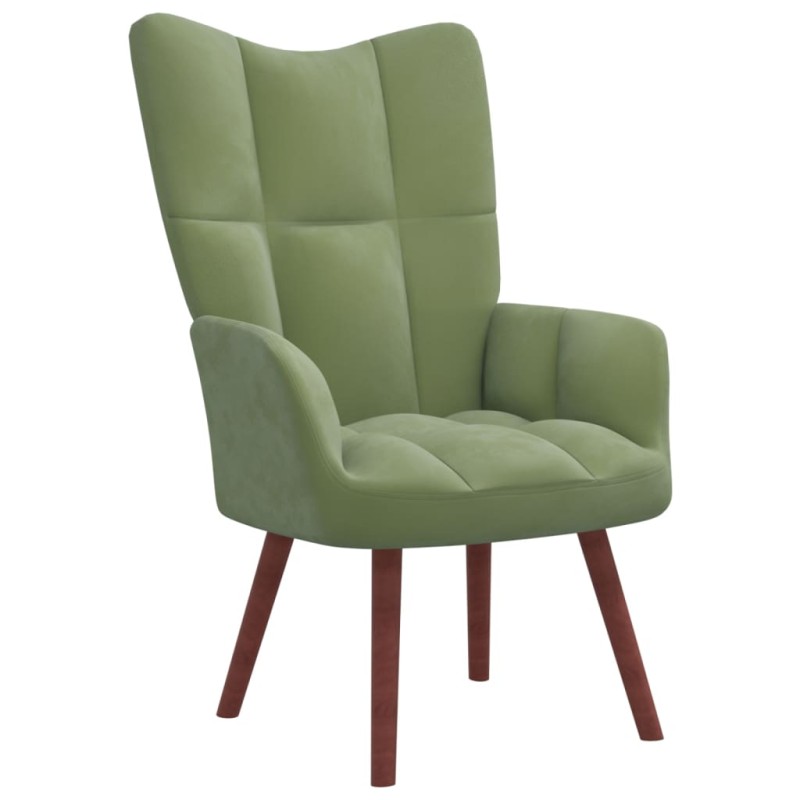 vidaXL Sillón de relax de terciopelo verde claro