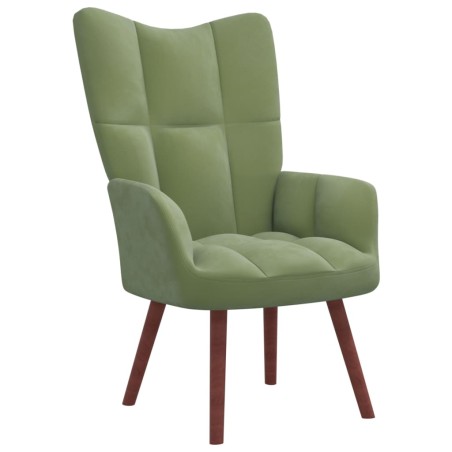 vidaXL Sillón de relax de terciopelo verde claro
