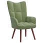 vidaXL Sillón de relax de terciopelo verde claro