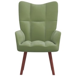 vidaXL Sillón de relax de terciopelo verde claro