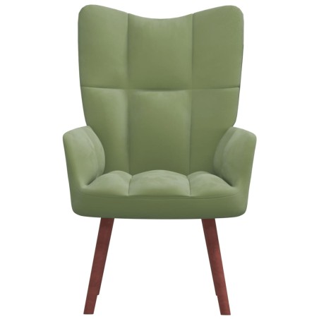 vidaXL Sillón de relax de terciopelo verde claro