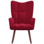 vidaXL Sillón de relax de terciopelo rojo vino tinto vidaXL Sillón de relax de terciopelo rojo vino tinto