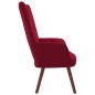 vidaXL Sillón de relax de terciopelo rojo vino tinto vidaXL Sillón de relax de terciopelo rojo vino tinto