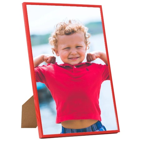 vidaXL Marcos de foto collage de pared/mesa 3 uds rojo MDF 59,4x84 cm